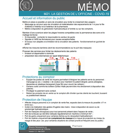 Covid-19 : de nouveaux outils pratiques via la Démarche qualité à l’officine