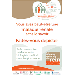 Maladies rénales : une semaine pour sensibiliser